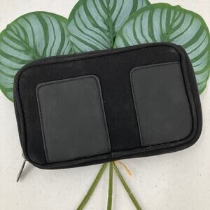 Nintendo DS Black Rectangle Zip Around Soft Faux Neoprene Storage Case Carrier